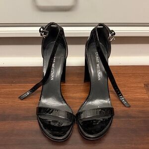 Stuart Weitzman Glossy Black Heels